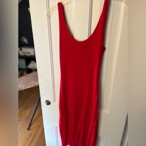 Red tank top dress,